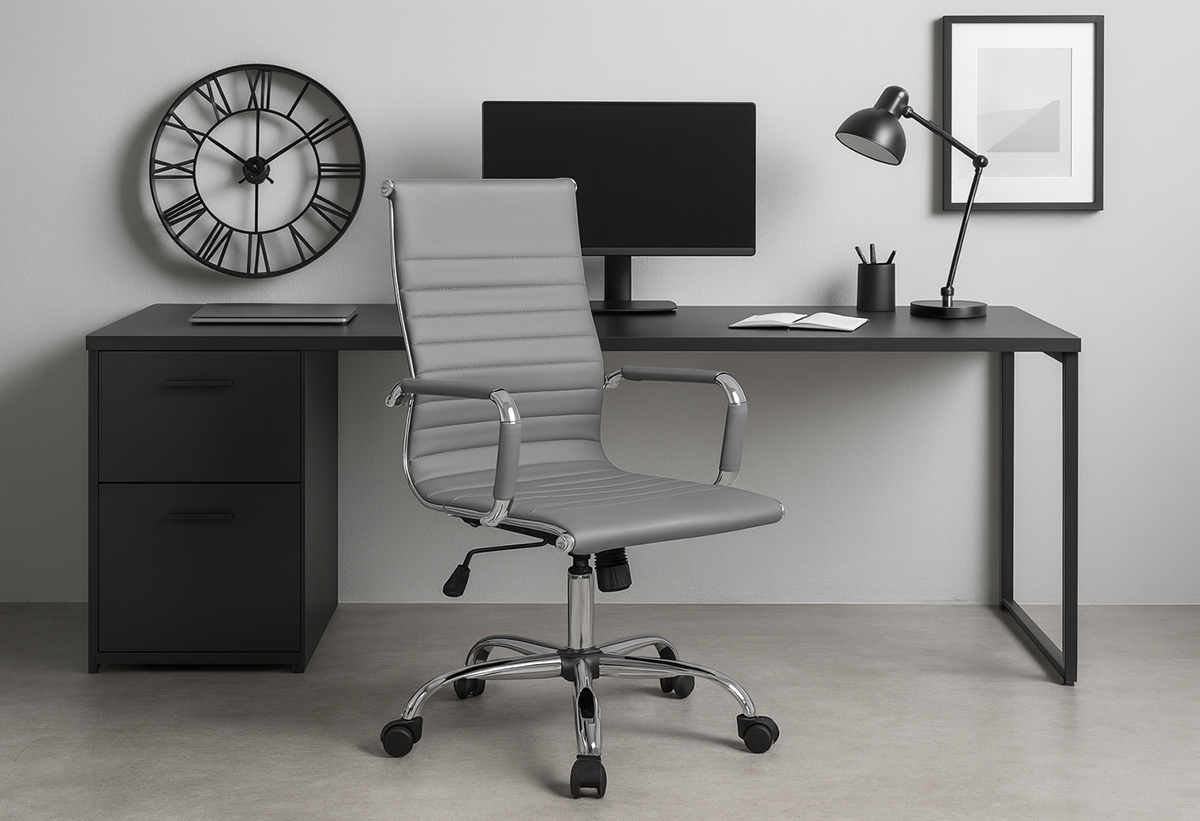 Απεικονίζεται η καρέκλα επισκέπτη σε έναν χώρο αναμονής.